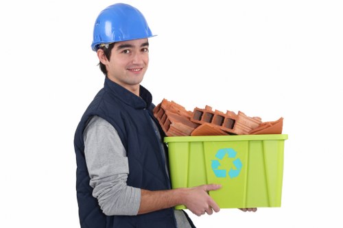 Professional waste collection team in action