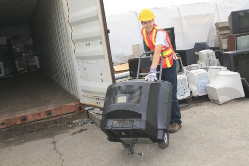 Professional waste management services at a construction site