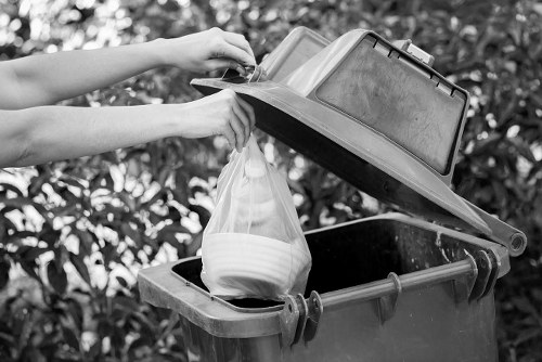 Commercial waste being collected in Bethnal Green
